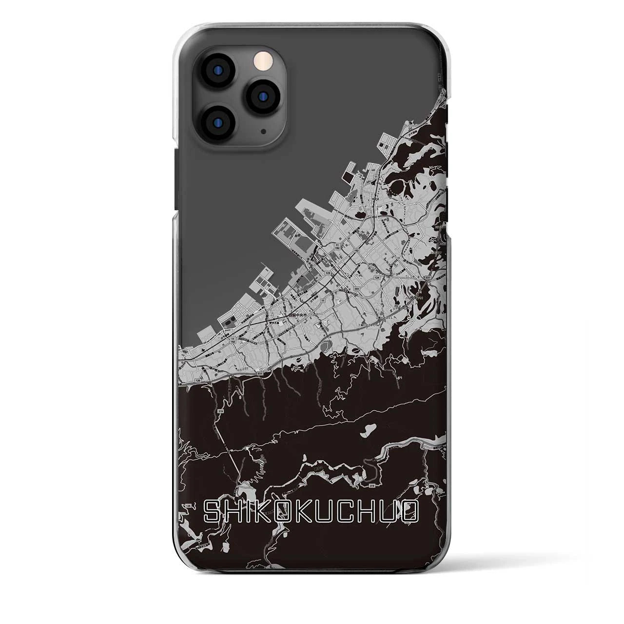 【四国中央(愛媛県)】地図柄iPhoneケース(クリアタイプ)