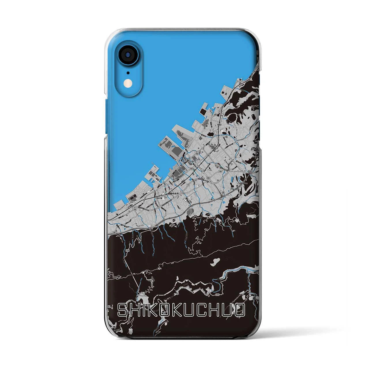【四国中央(愛媛県)】地図柄iPhoneケース(クリアタイプ)