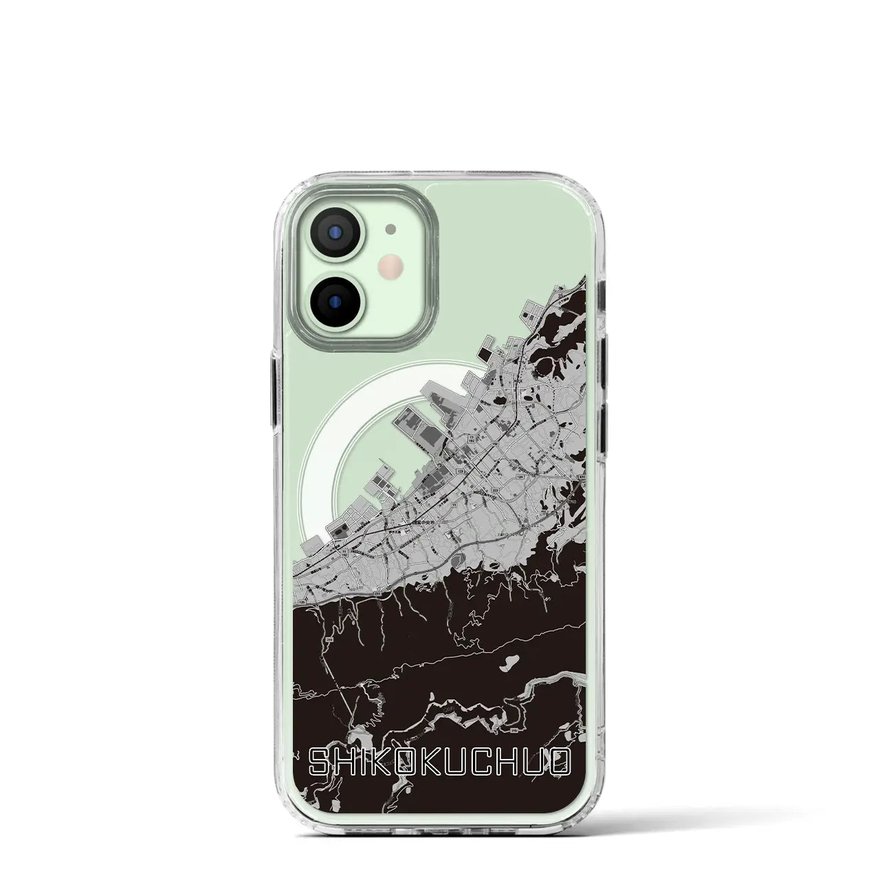 【四国中央(愛媛県)】地図柄iPhoneケース(MagSafeタイプ)