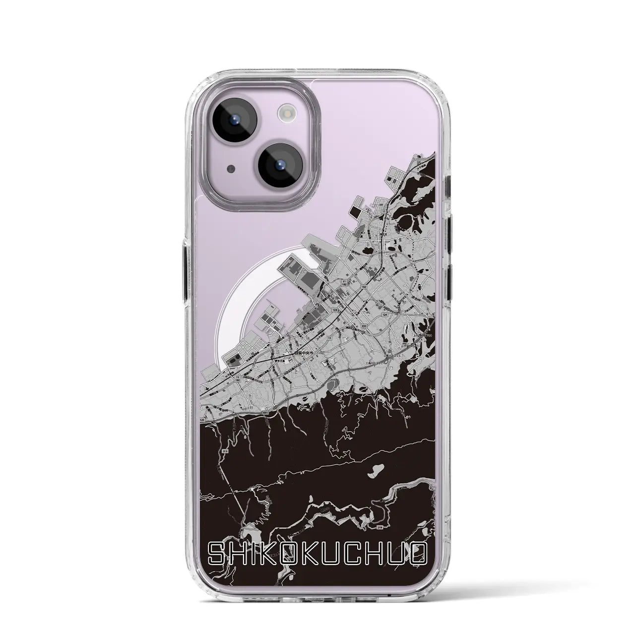 【四国中央(愛媛県)】地図柄iPhoneケース(MagSafeタイプ)