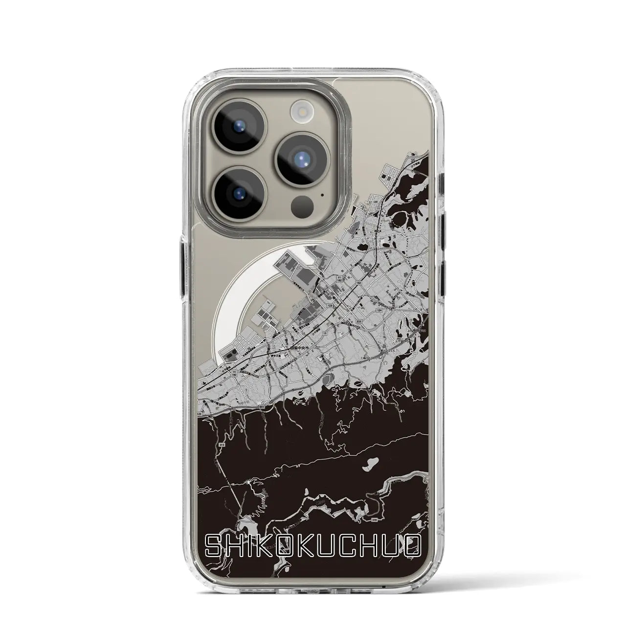 【四国中央(愛媛県)】地図柄iPhoneケース(MagSafeタイプ)