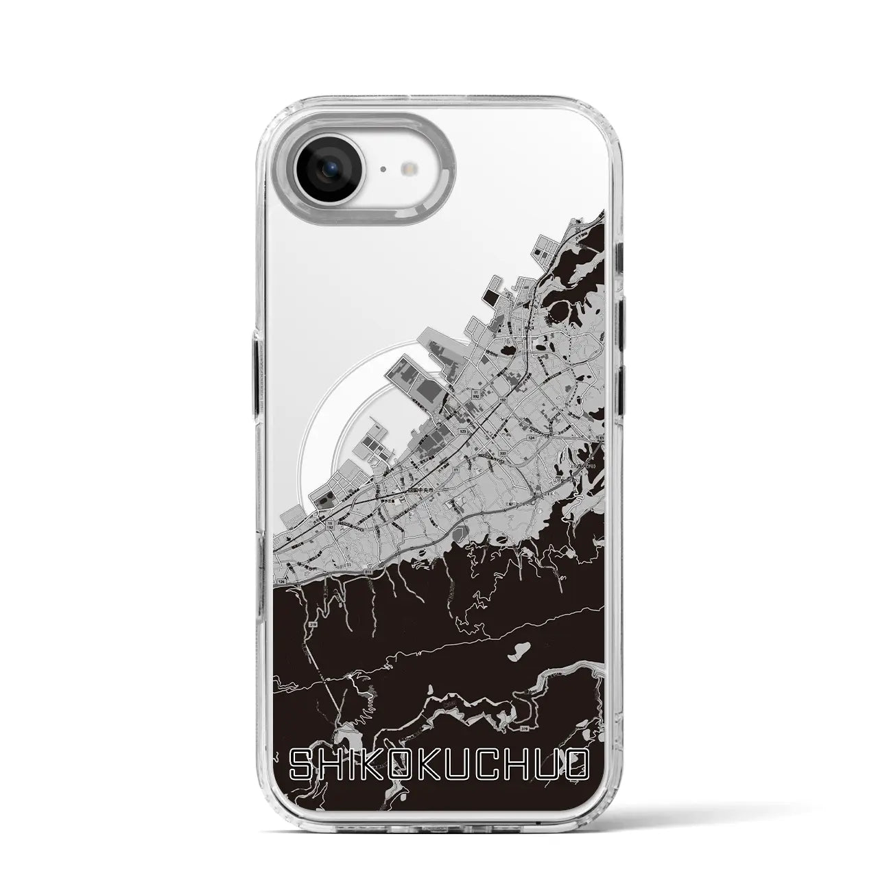 【四国中央(愛媛県)】地図柄iPhoneケース(MagSafeタイプ)