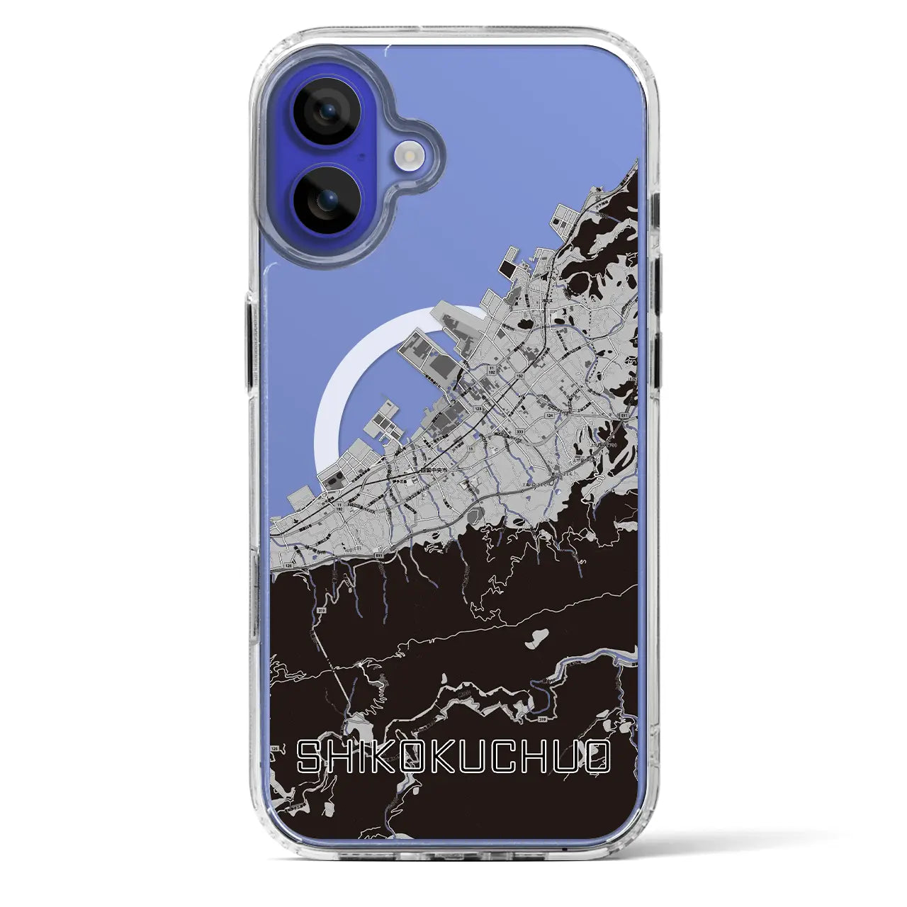 【四国中央(愛媛県)】地図柄iPhoneケース(MagSafeタイプ)