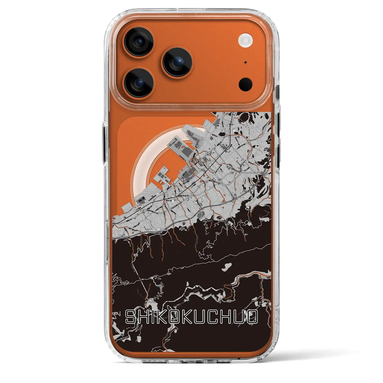 【四国中央(愛媛県)】地図柄iPhoneケース(MagSafeタイプ)