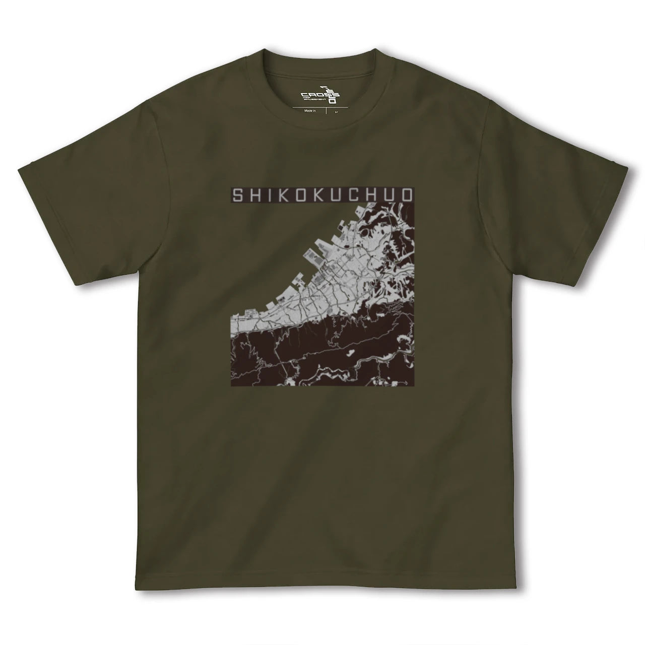 【四国中央(愛媛県)】地図柄ヘビーウェイトTシャツ