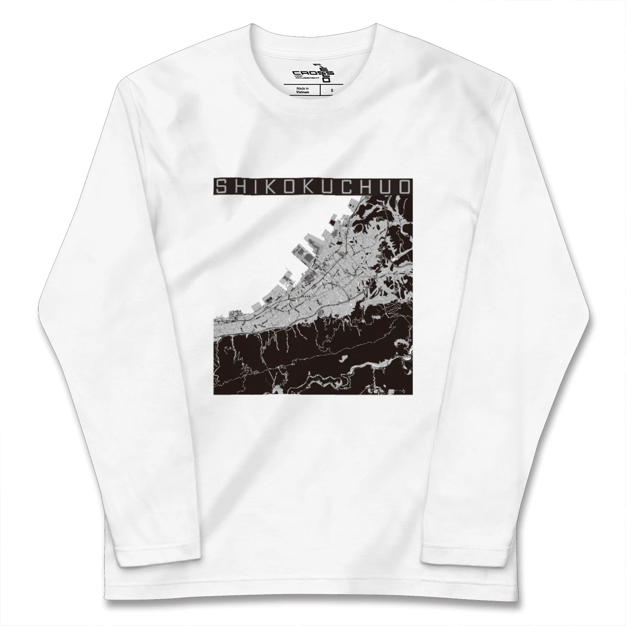 【四国中央(愛媛県)】地図柄ロングスリーブTシャツ