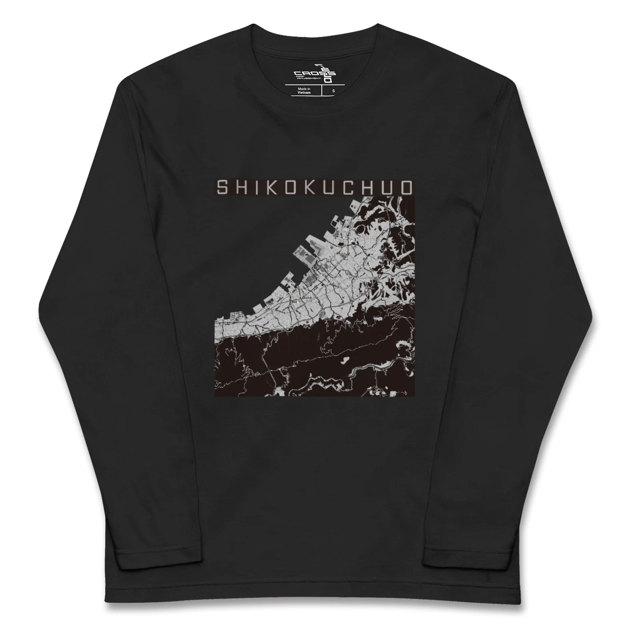 【四国中央(愛媛県)】地図柄ロングスリーブTシャツ
