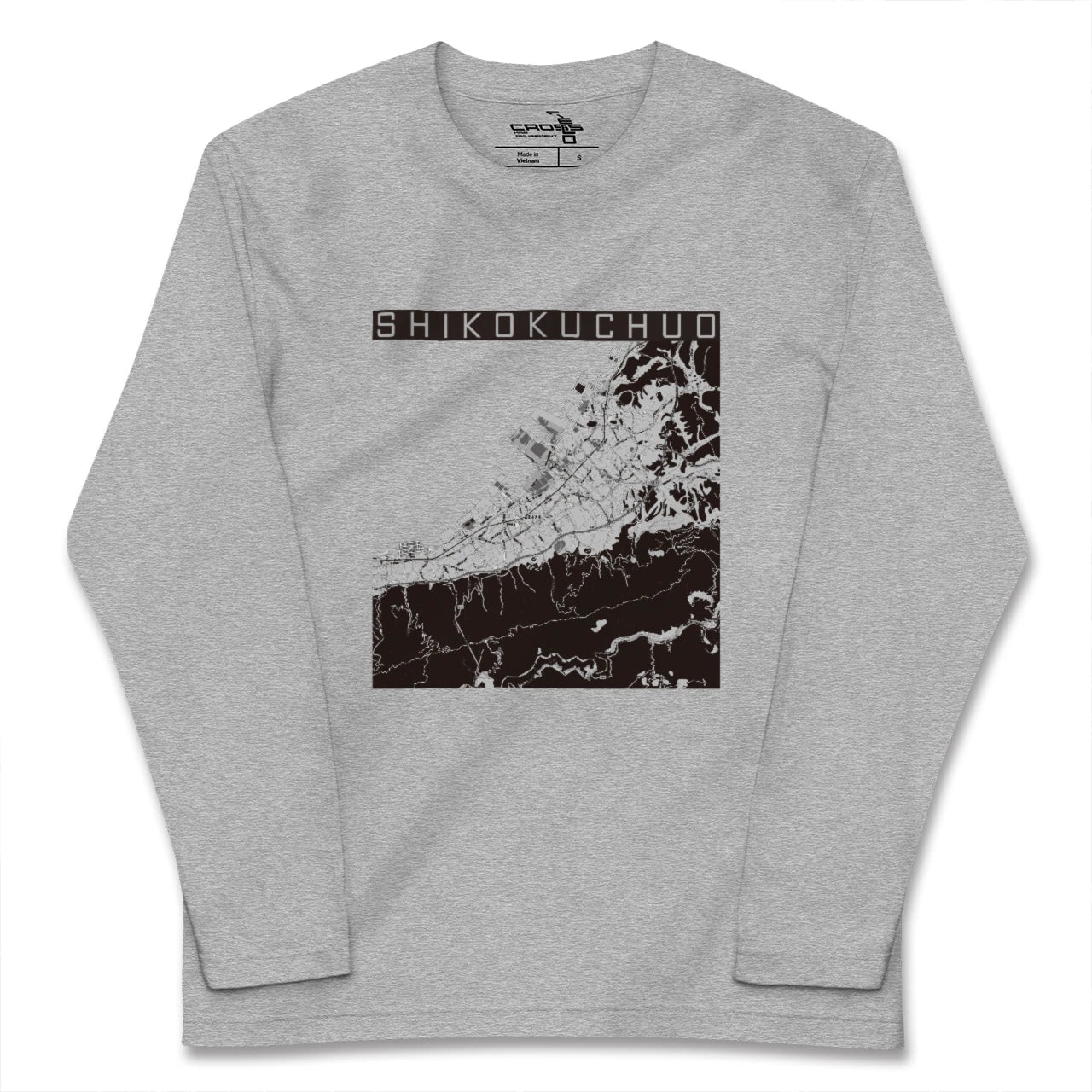 【四国中央(愛媛県)】地図柄ロングスリーブTシャツ