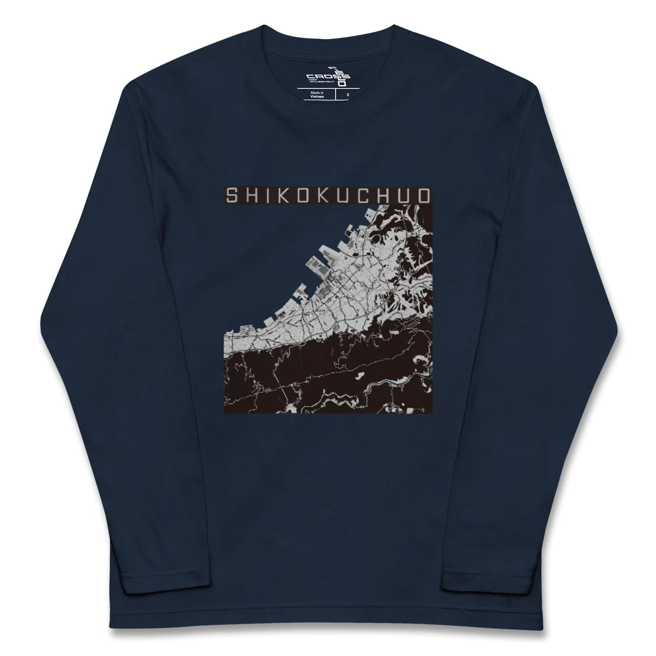 【四国中央(愛媛県)】地図柄ロングスリーブTシャツ