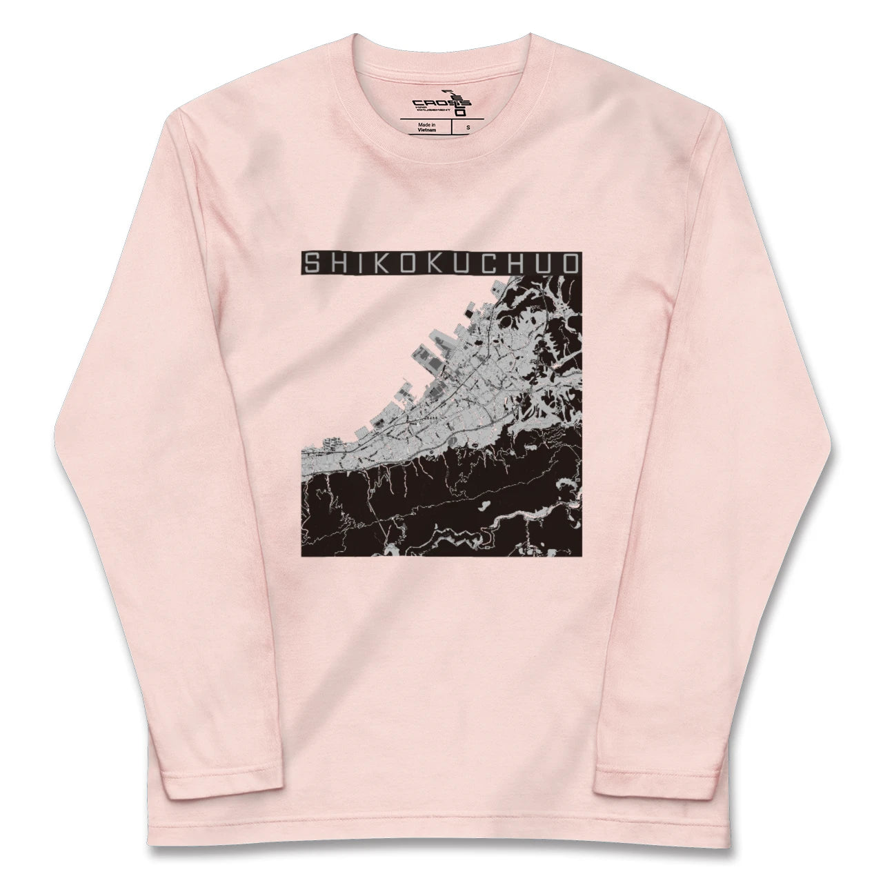 【四国中央(愛媛県)】地図柄ロングスリーブTシャツ