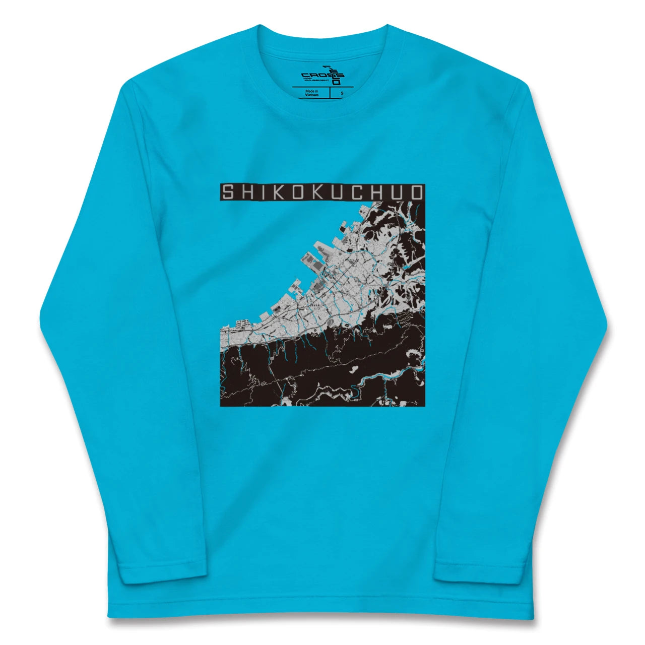 【四国中央(愛媛県)】地図柄ロングスリーブTシャツ