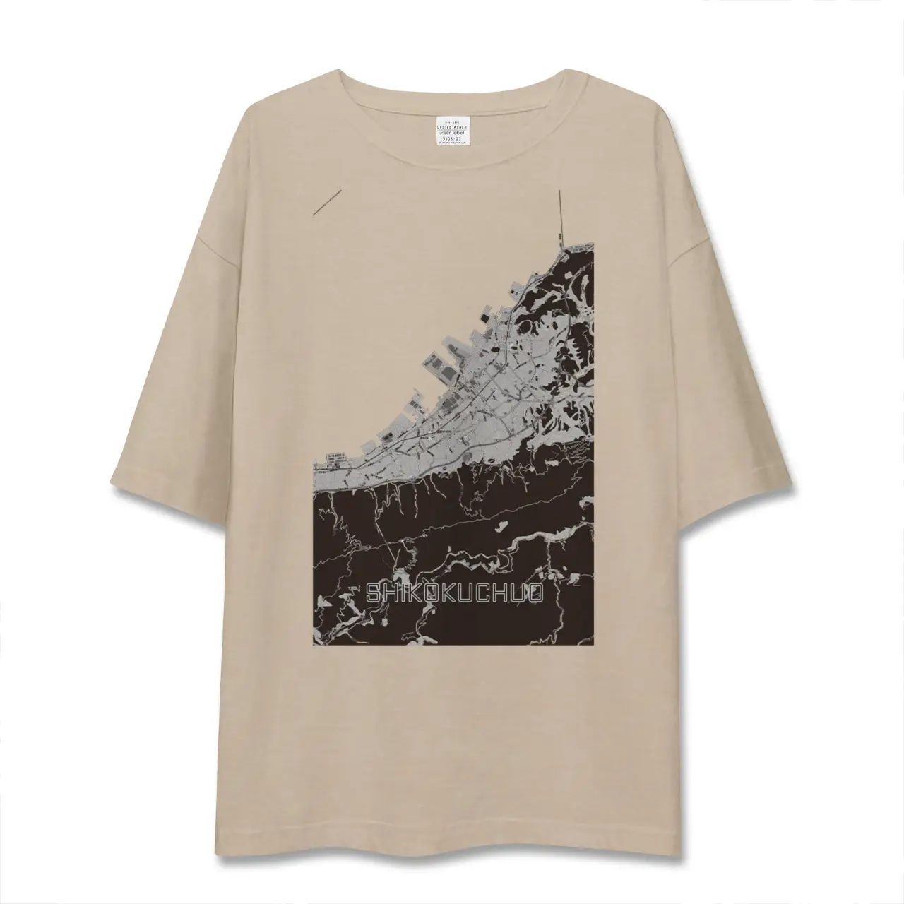 【四国中央(愛媛県)】地図柄ビッグシルエットTシャツ