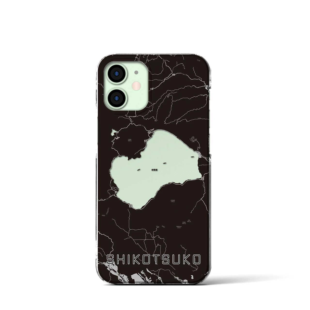 【支笏湖(北海道)】地図柄iPhoneケース(クリアタイプ)