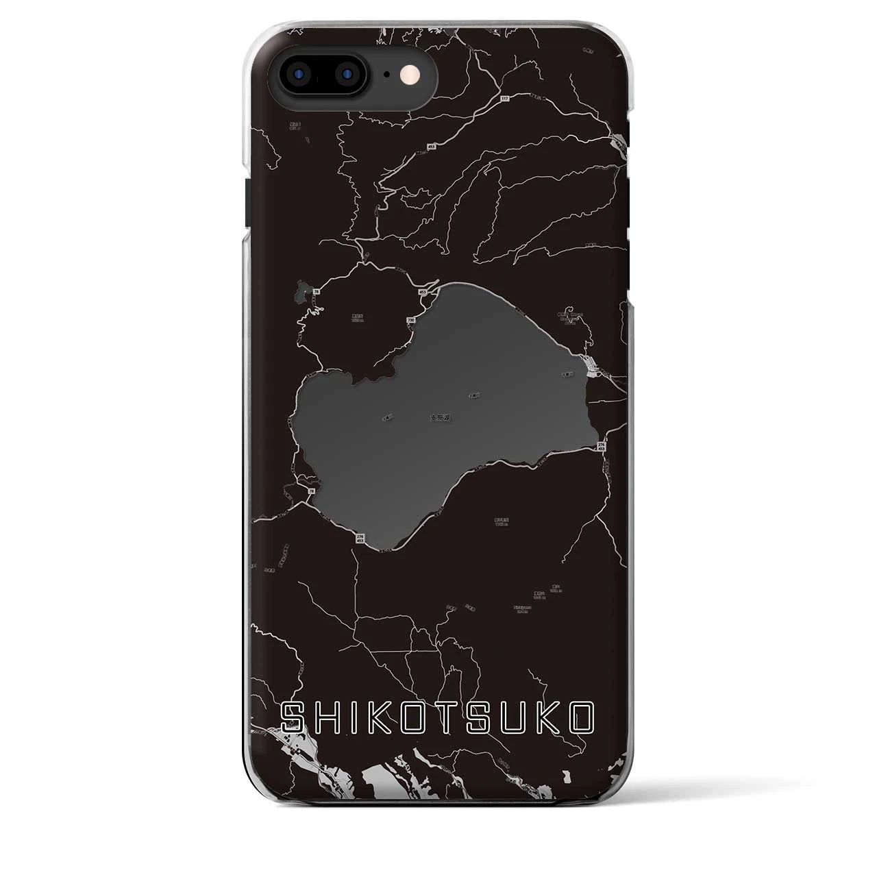 【支笏湖(北海道)】地図柄iPhoneケース(クリアタイプ)
