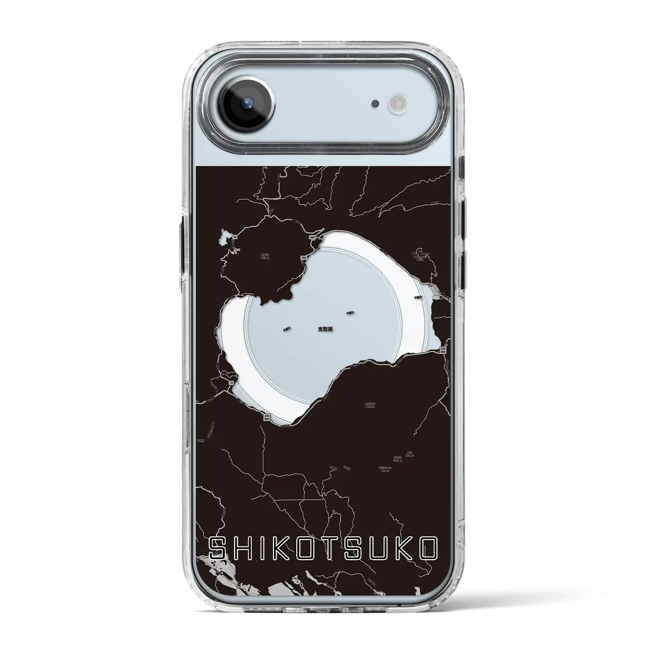 【支笏湖(北海道)】地図柄iPhoneケース(MagSafeタイプ)