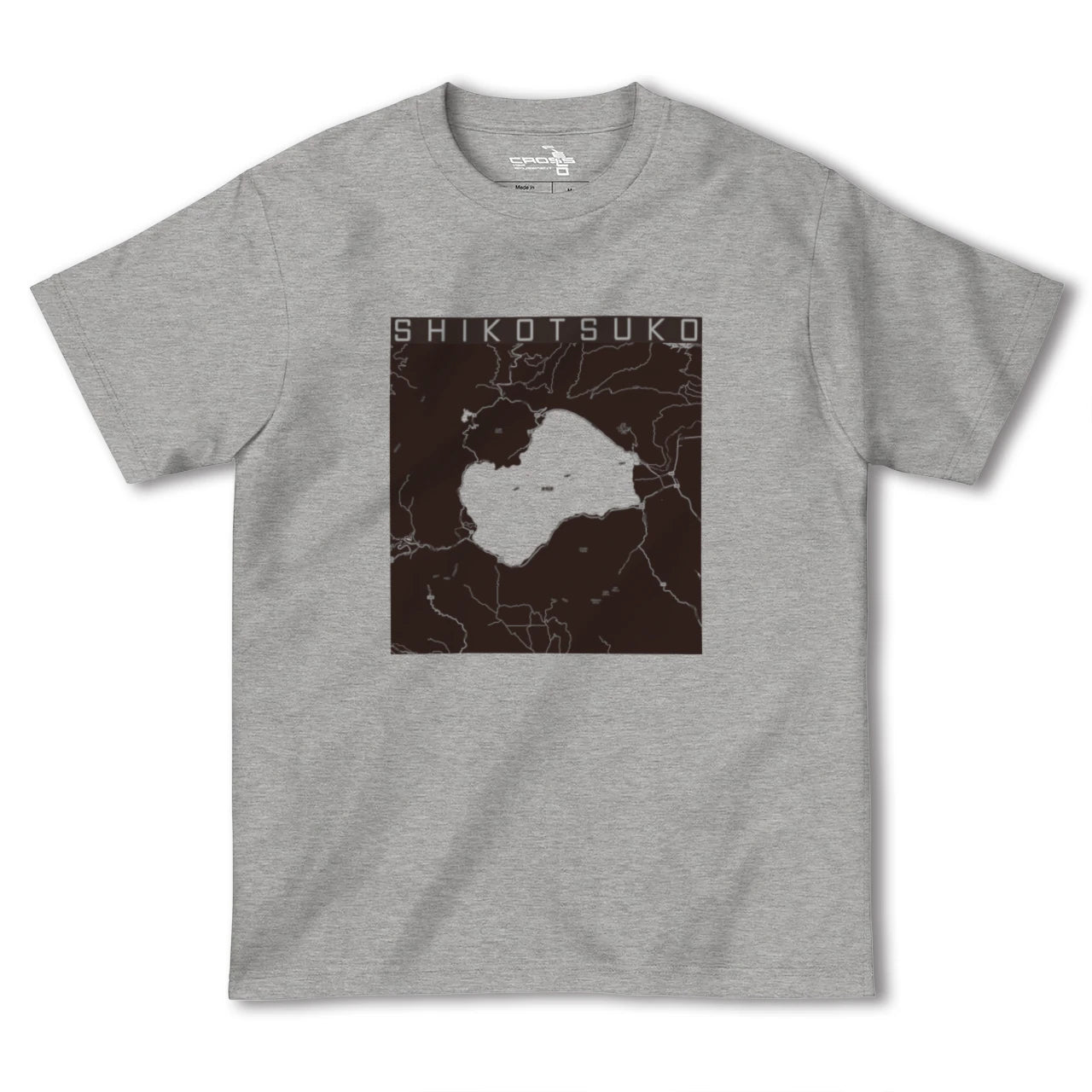 【支笏湖(北海道)】地図柄ヘビーウェイトTシャツ