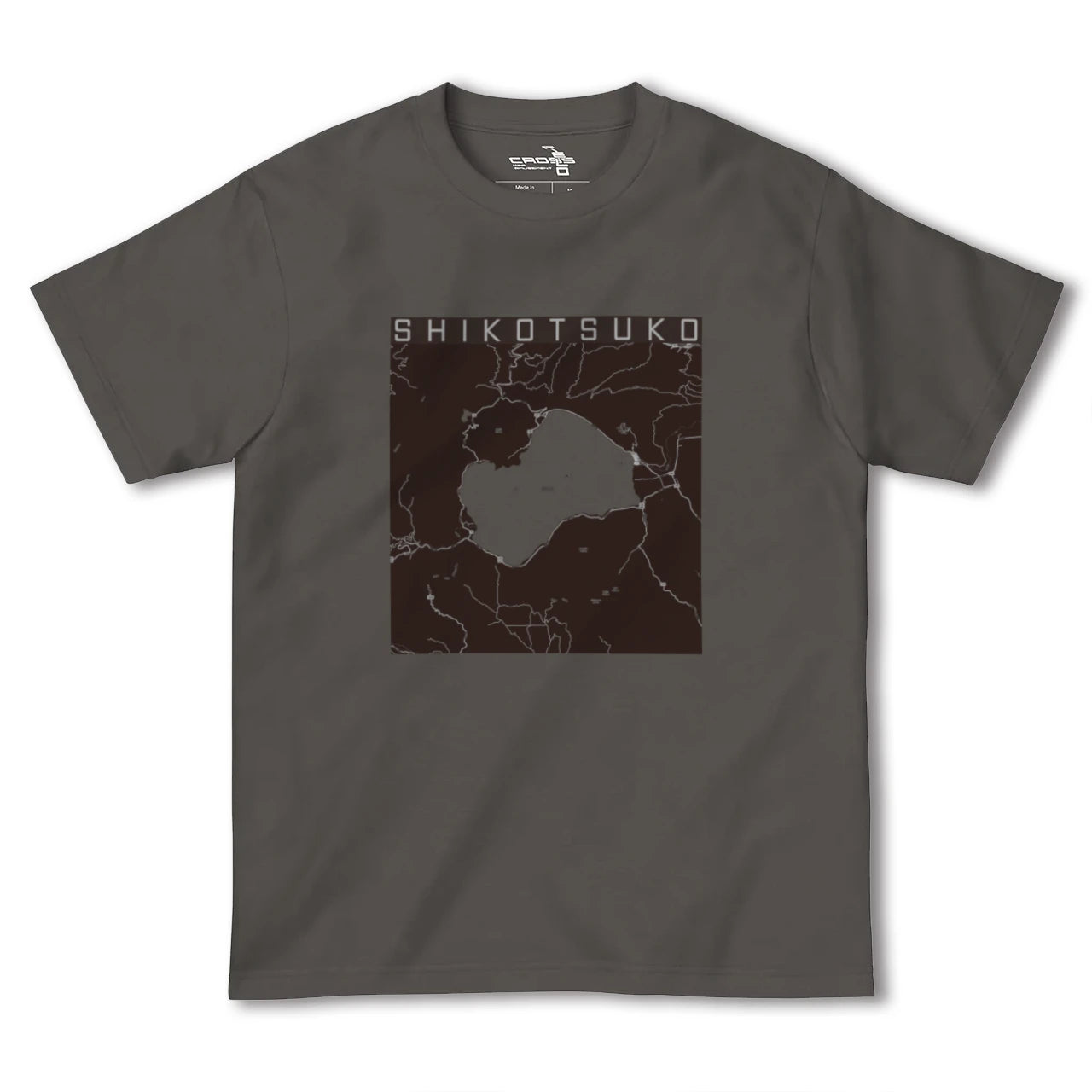 【支笏湖(北海道)】地図柄ヘビーウェイトTシャツ