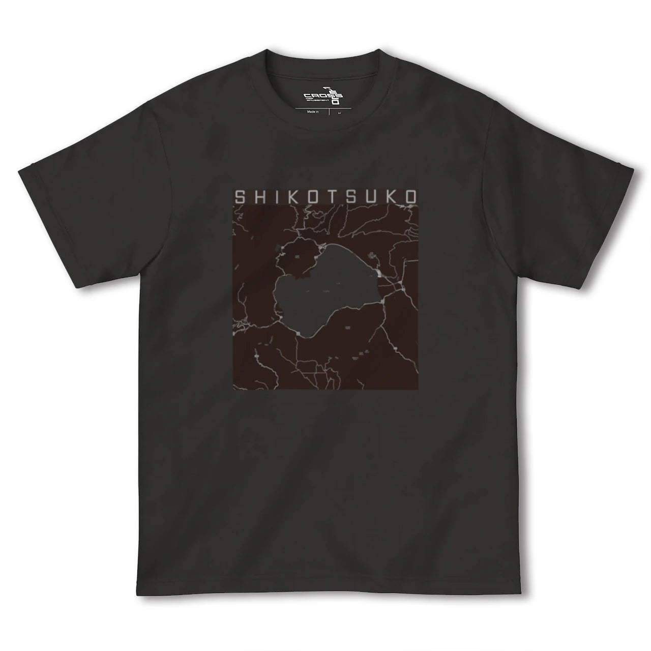 【支笏湖(北海道)】地図柄ヘビーウェイトTシャツ