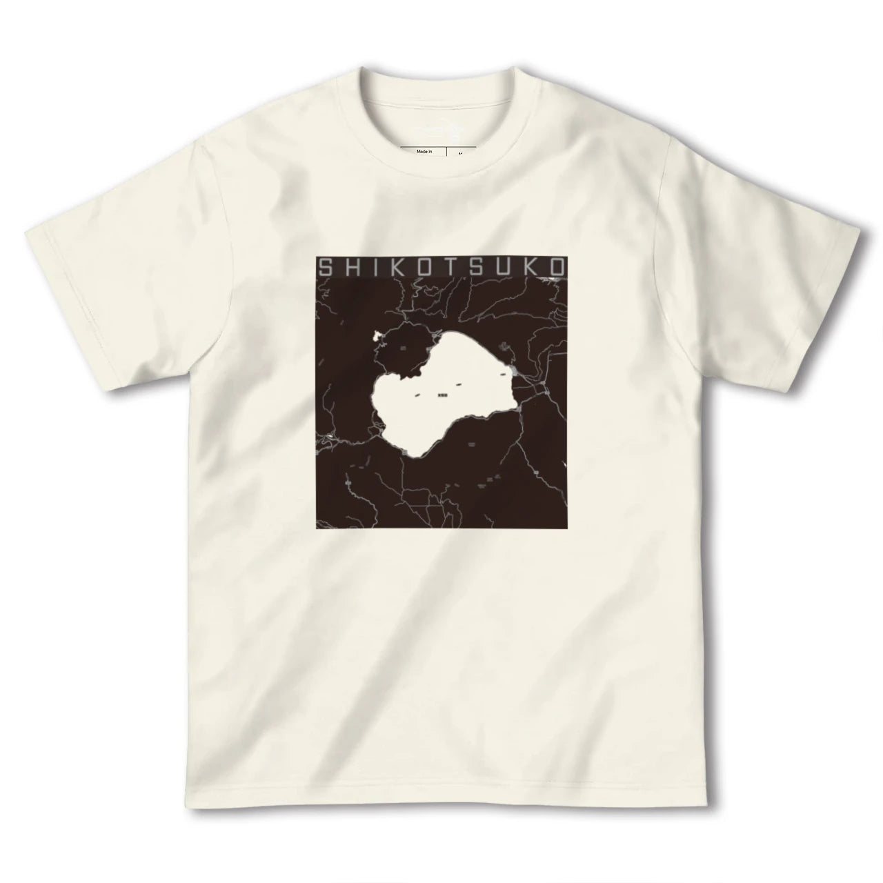 【支笏湖(北海道)】地図柄ヘビーウェイトTシャツ