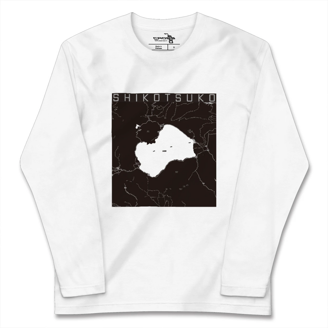【支笏湖(北海道)】地図柄ロングスリーブTシャツ