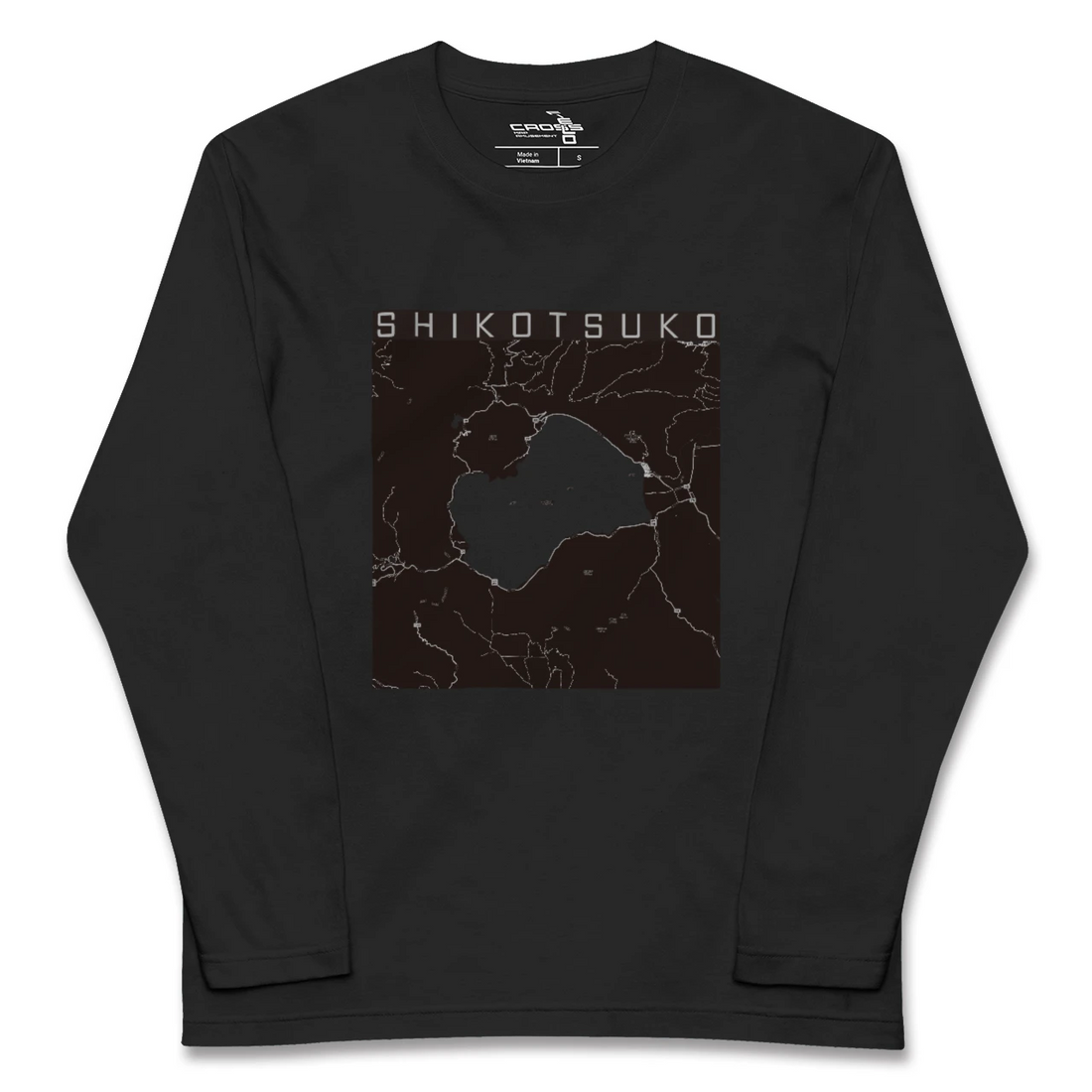 【支笏湖(北海道)】地図柄ロングスリーブTシャツ