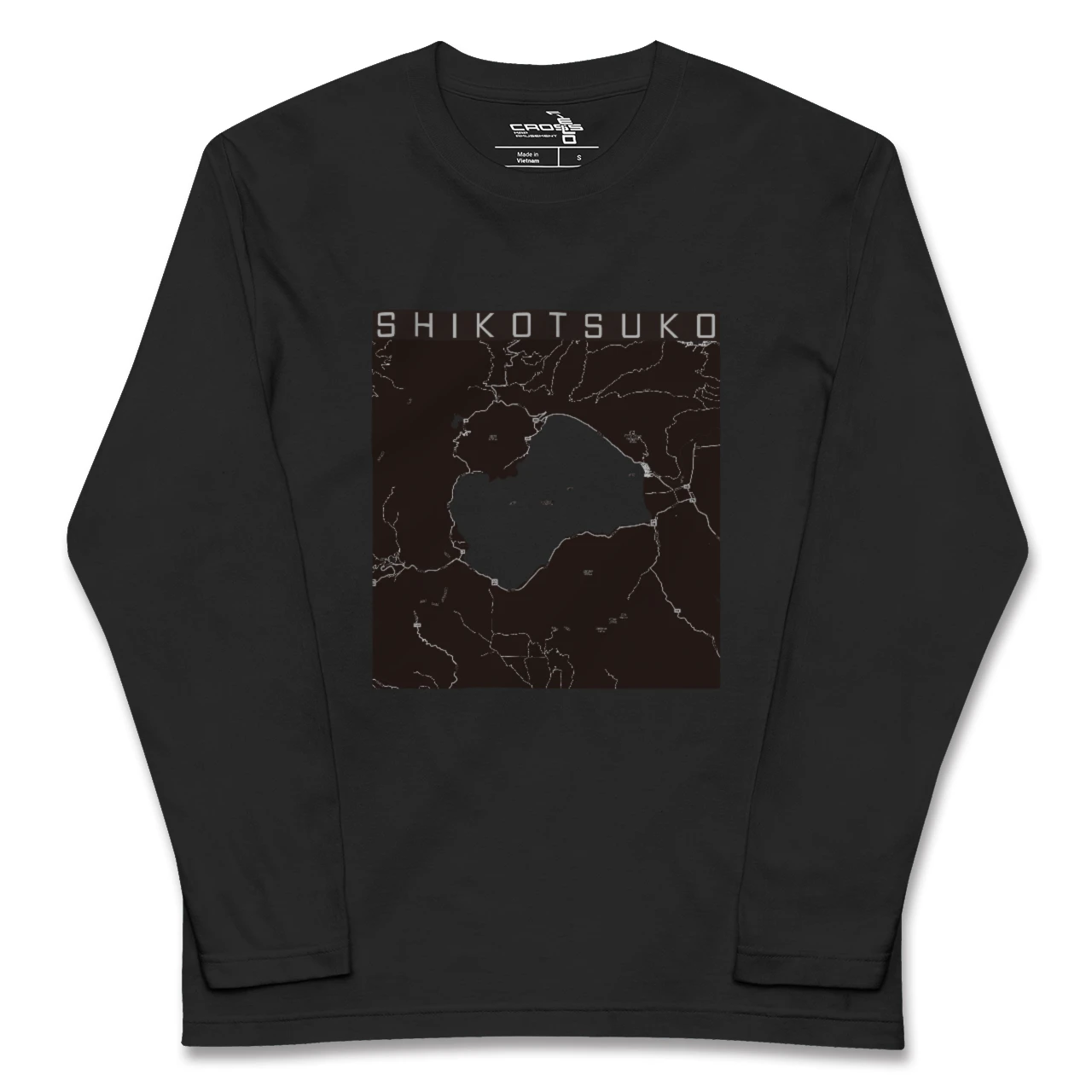 【支笏湖(北海道)】地図柄ロングスリーブTシャツ