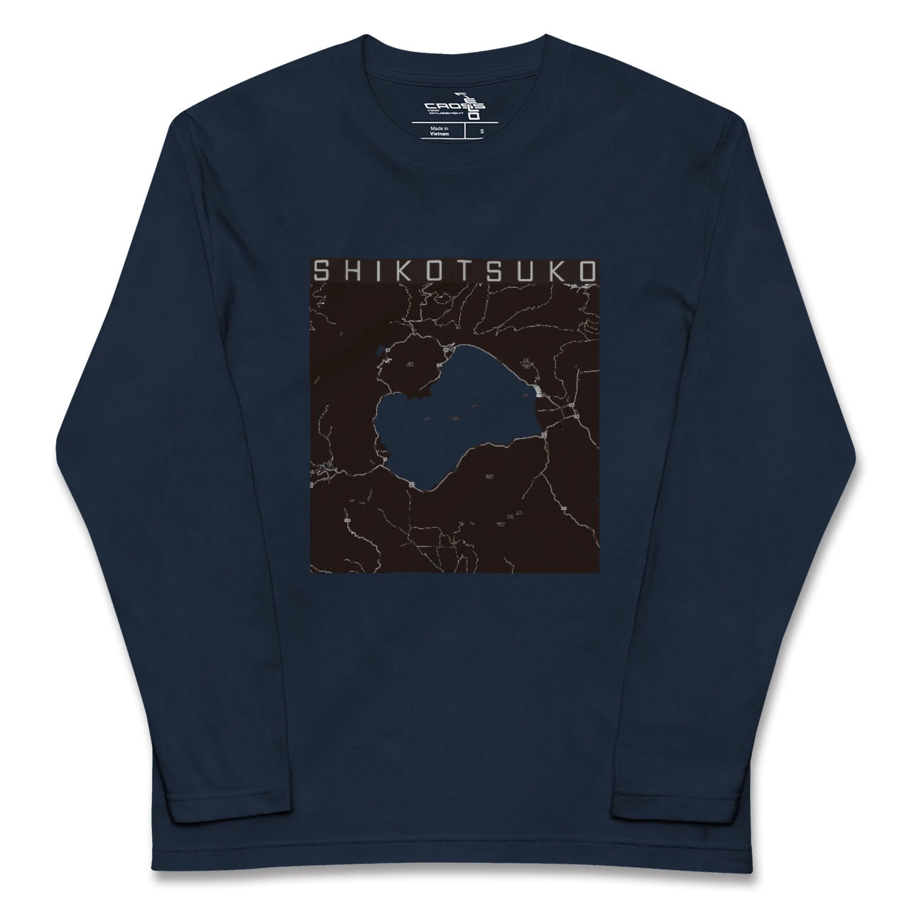 【支笏湖(北海道)】地図柄ロングスリーブTシャツ