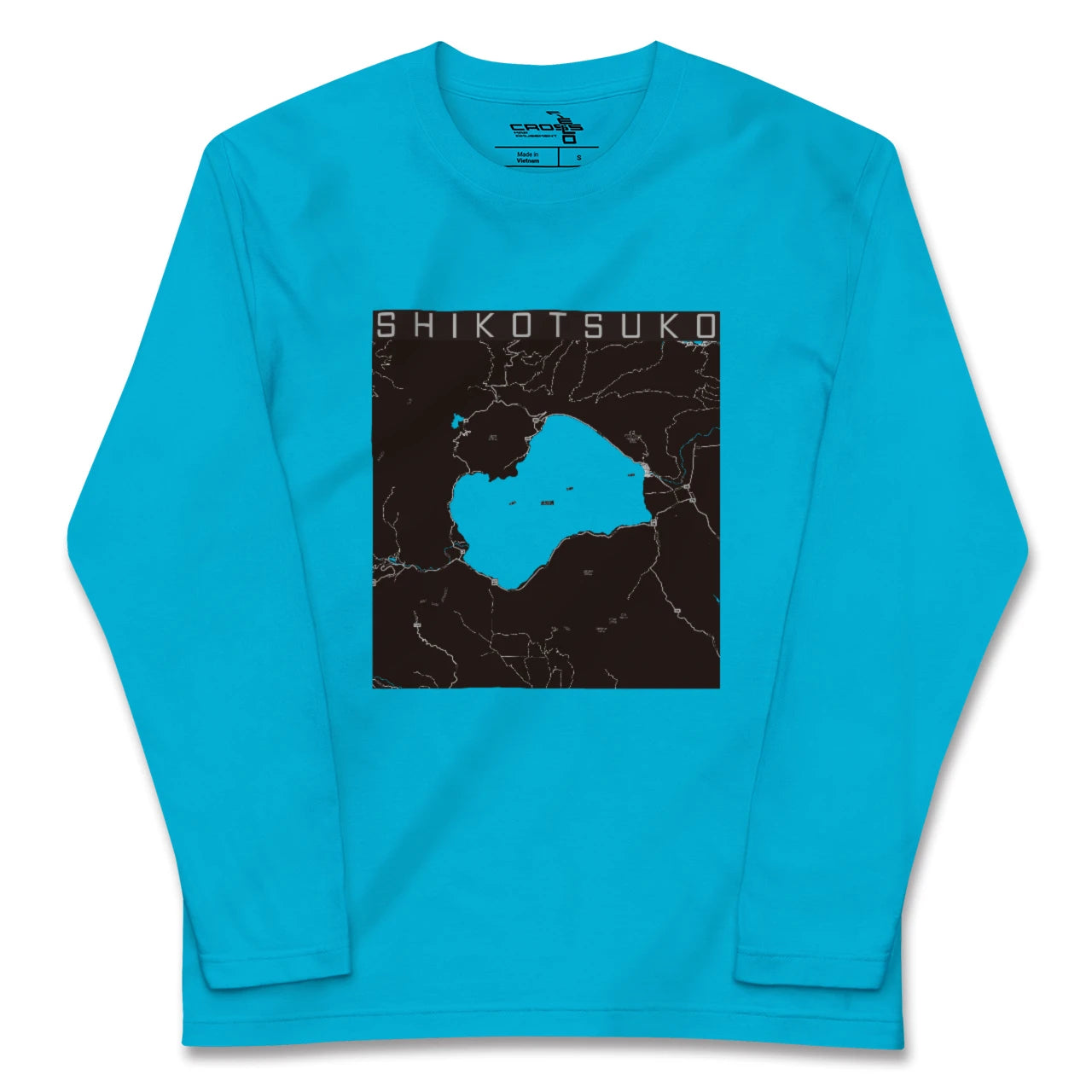 【支笏湖(北海道)】地図柄ロングスリーブTシャツ