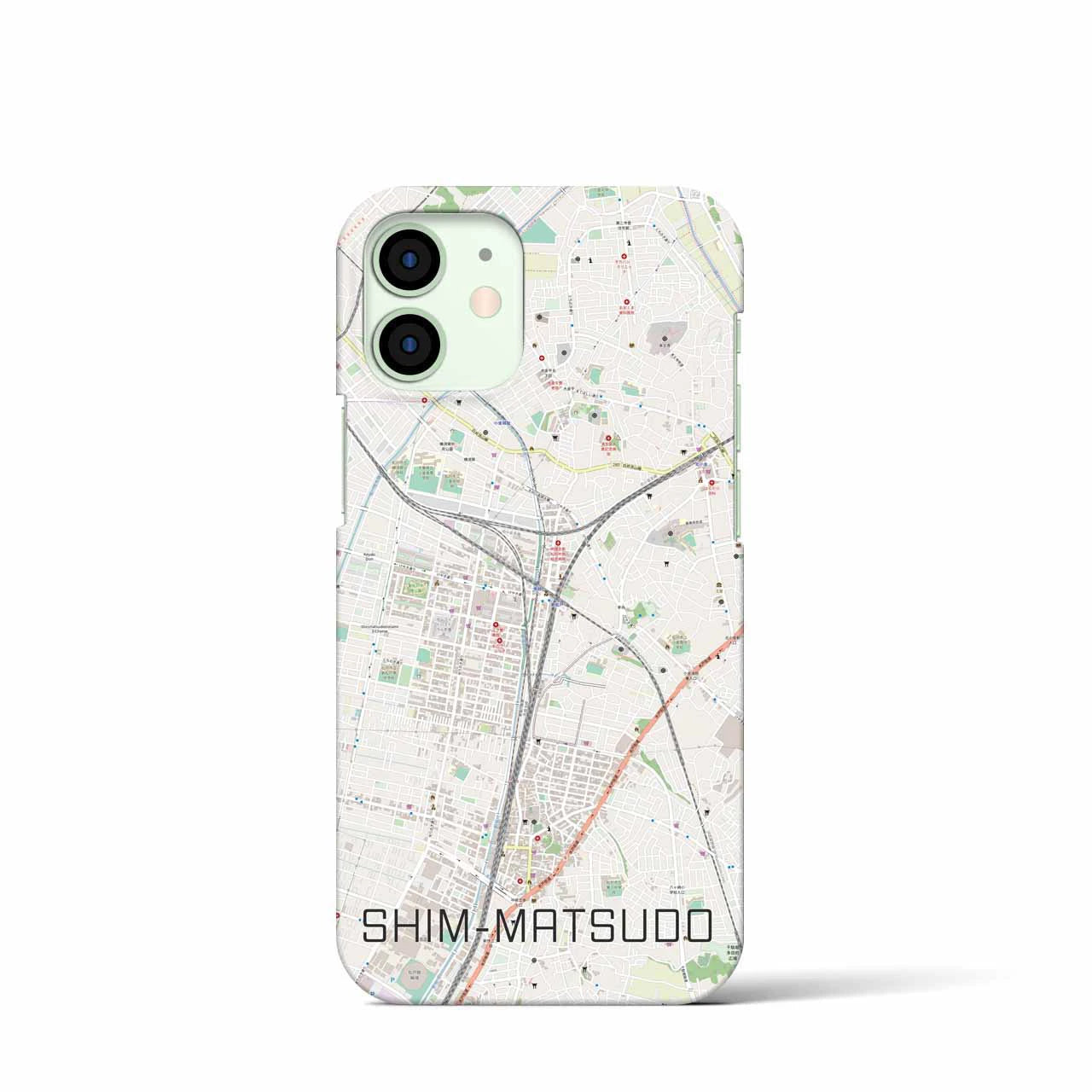 【新松戸(千葉県)】地図柄iPhoneケース(バックカバータイプ)