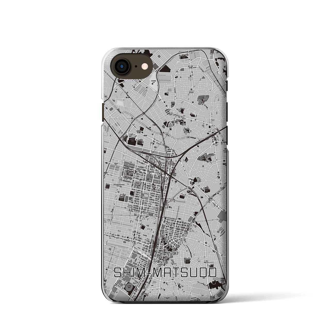 【新松戸(千葉県)】地図柄iPhoneケース(クリアタイプ)