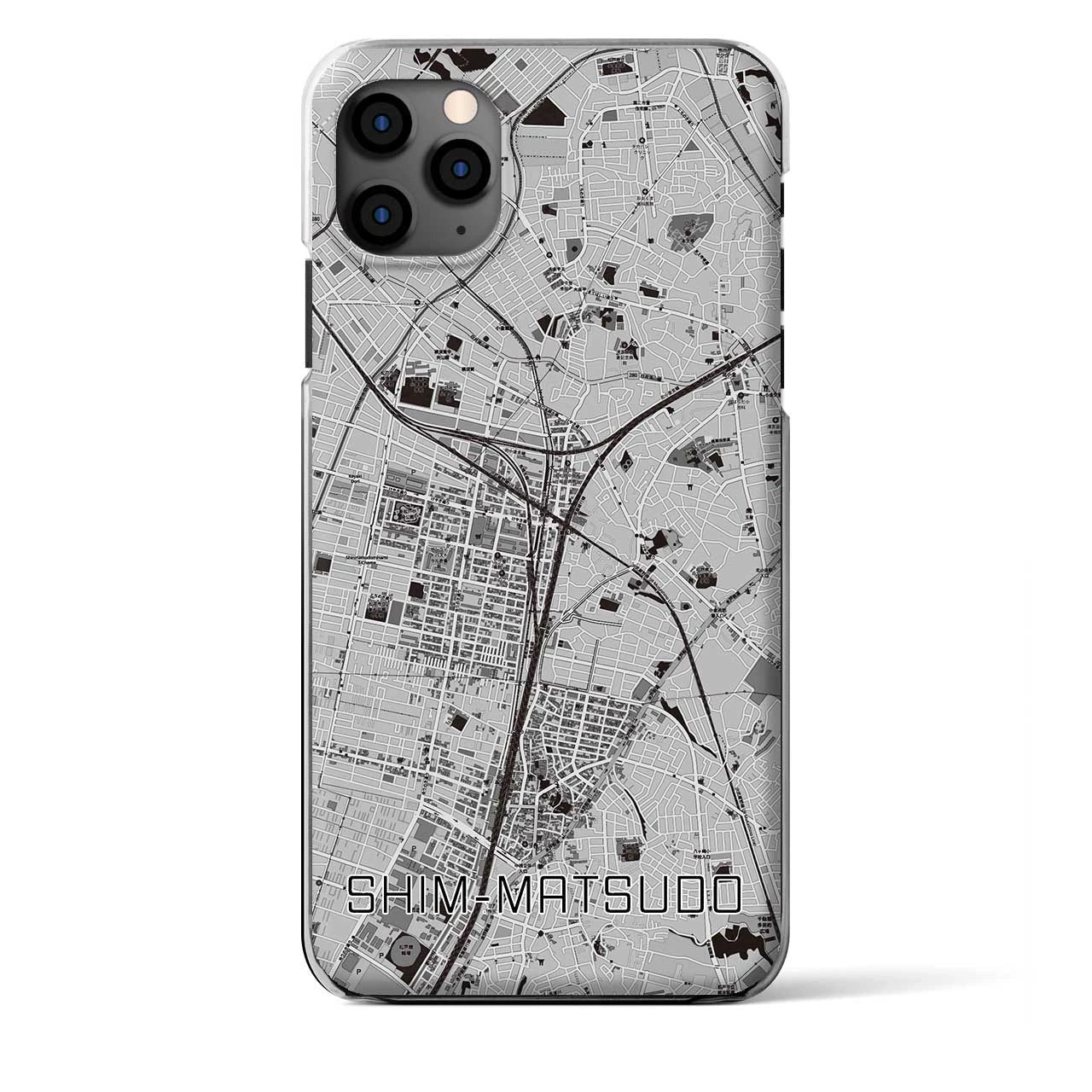 【新松戸(千葉県)】地図柄iPhoneケース(クリアタイプ)