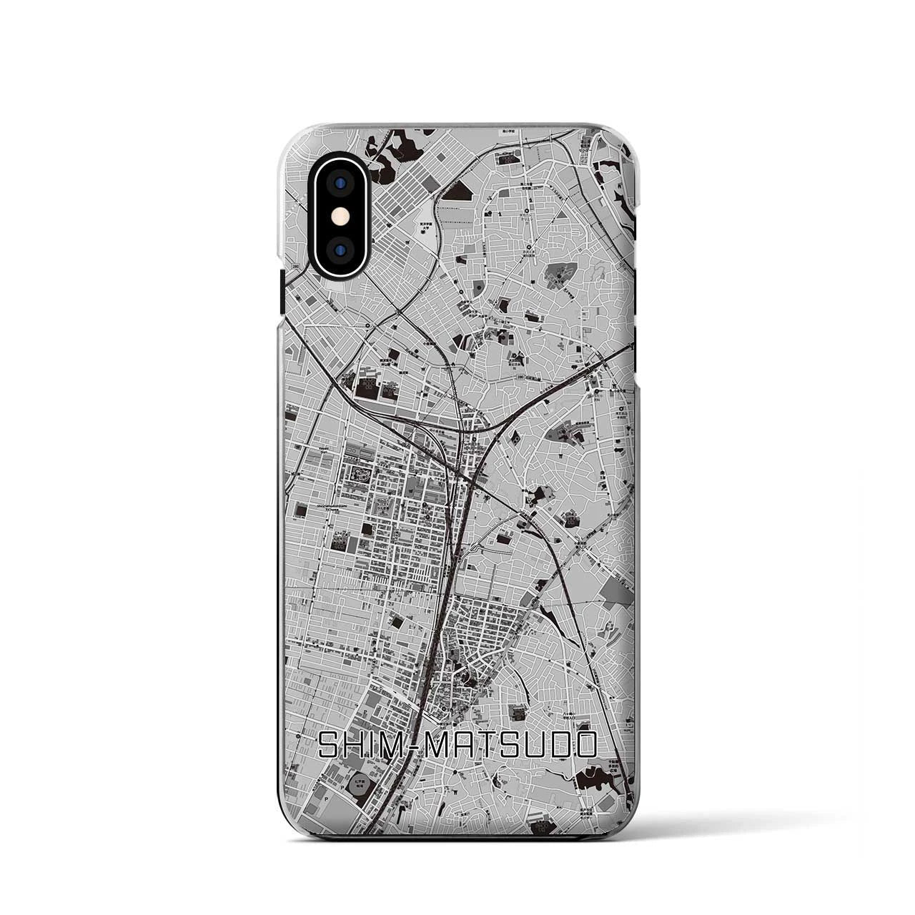 【新松戸(千葉県)】地図柄iPhoneケース(クリアタイプ)