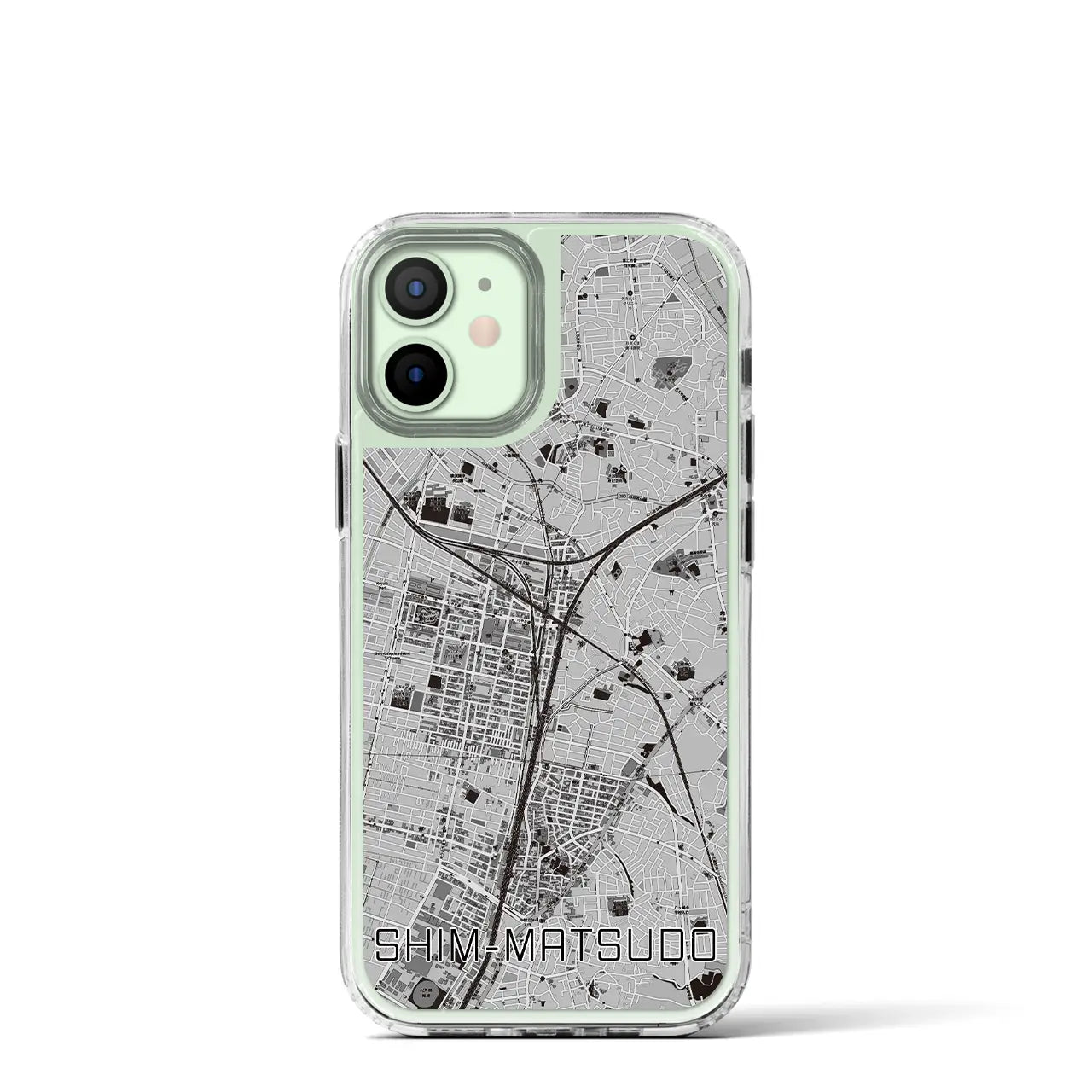 【新松戸(千葉県)】地図柄iPhoneケース(MagSafeタイプ)