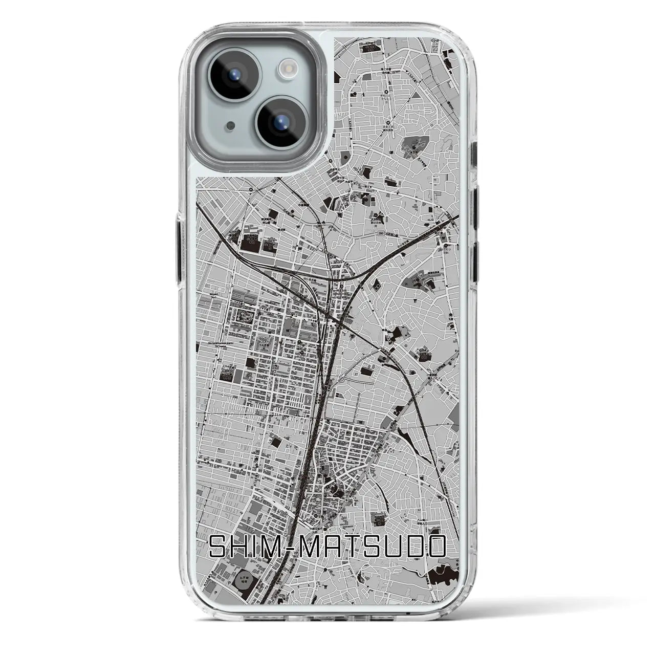 【新松戸(千葉県)】地図柄iPhoneケース(MagSafeタイプ)