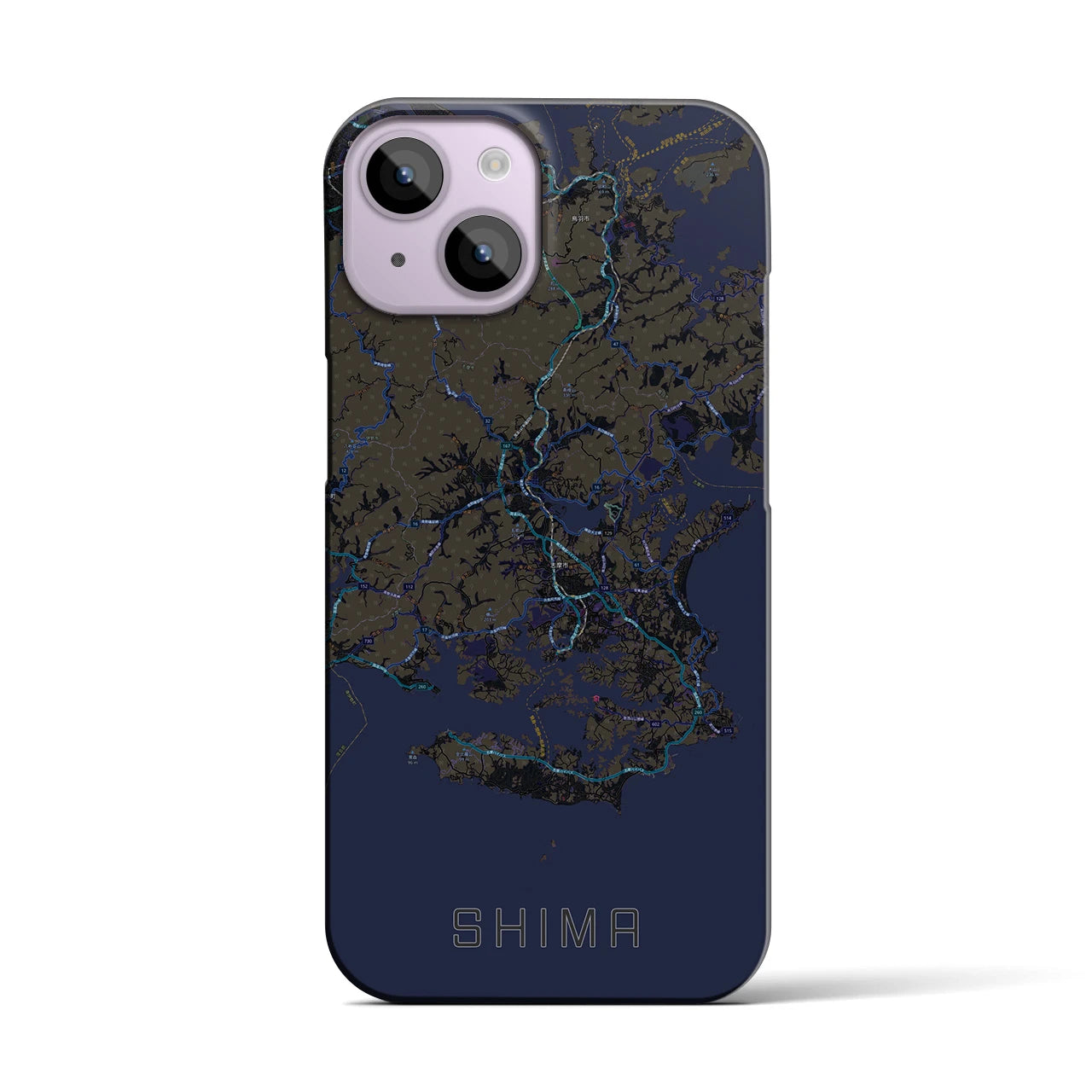 【志摩(三重県)】地図柄iPhoneケース(バックカバータイプ)