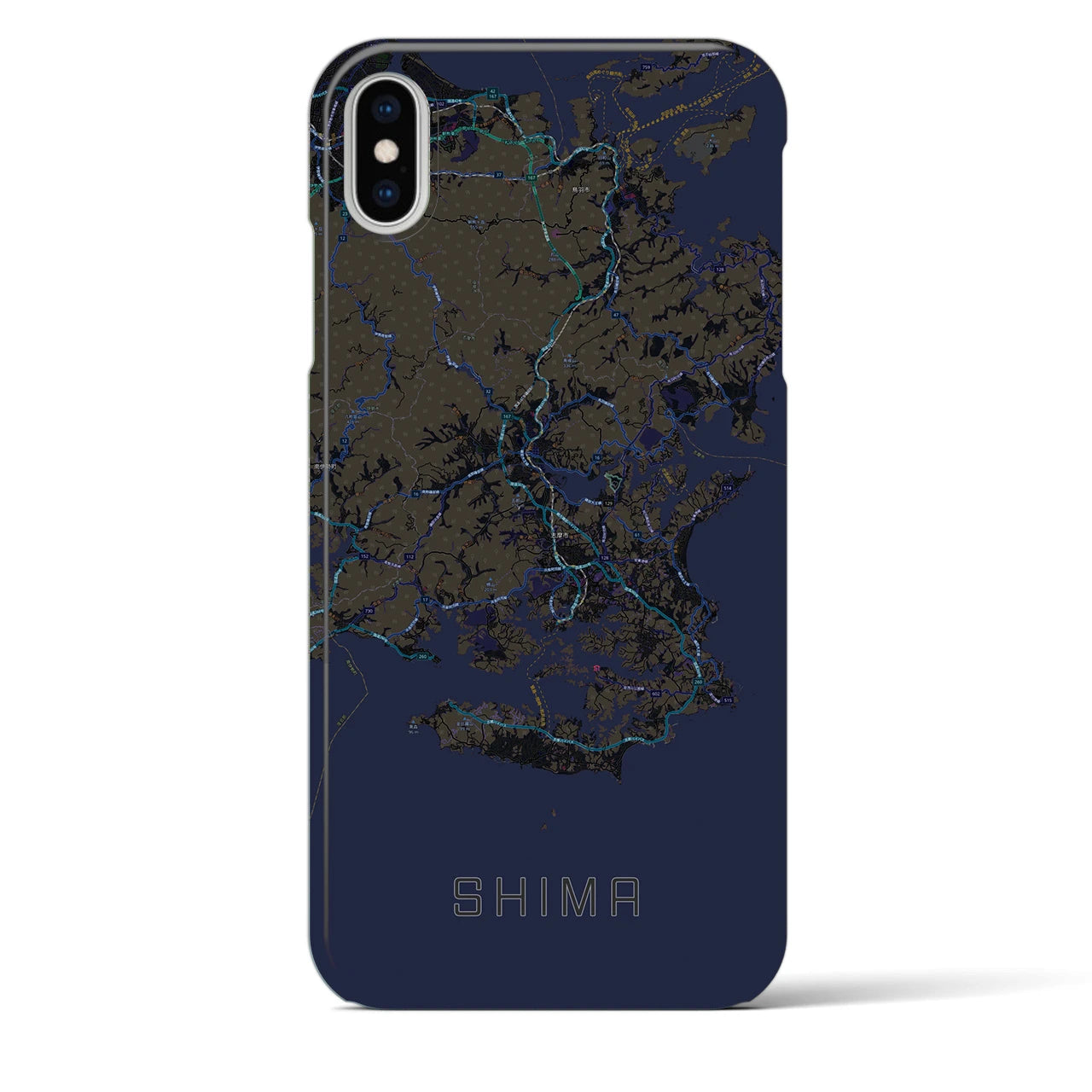 【志摩(三重県)】地図柄iPhoneケース(バックカバータイプ)