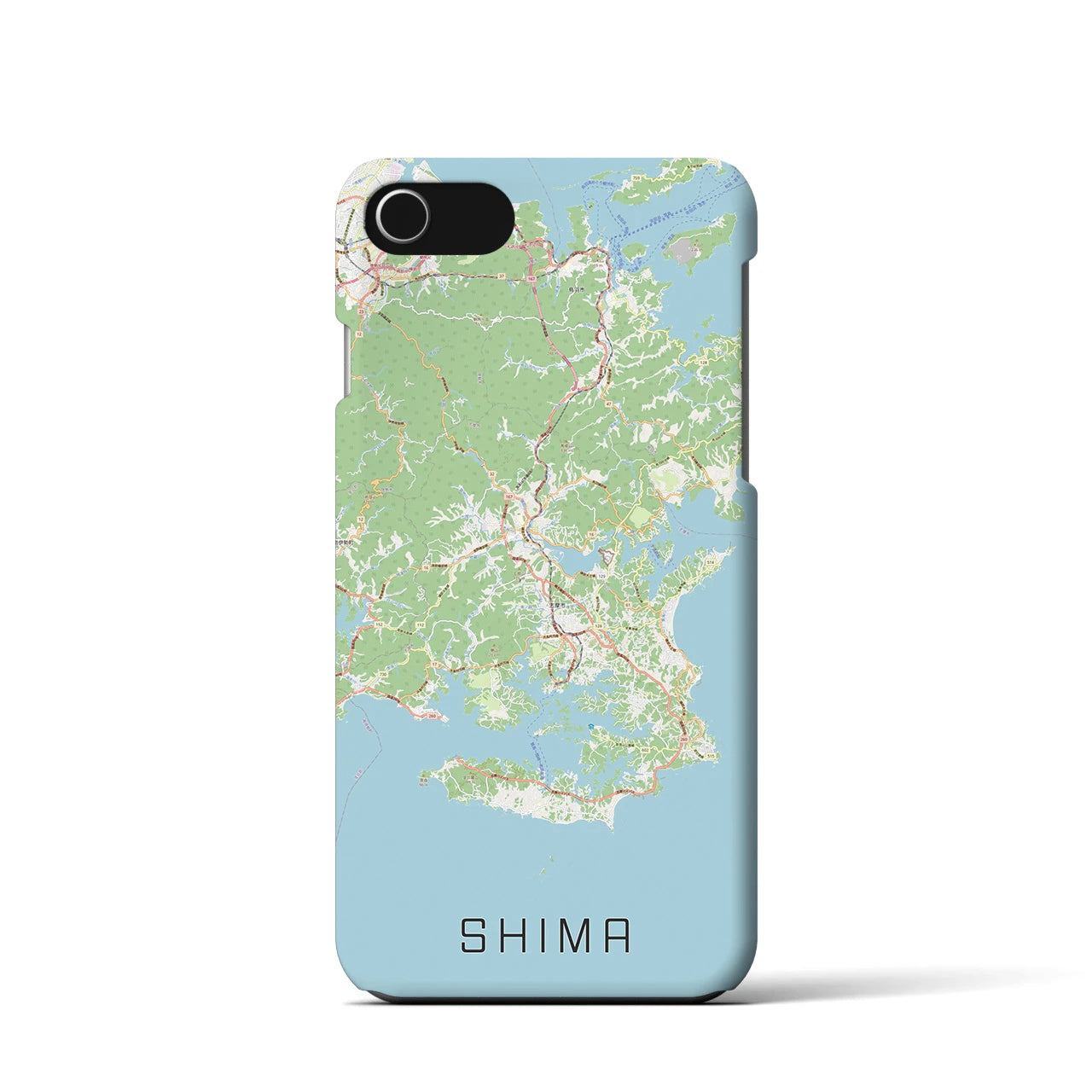 【志摩(三重県)】地図柄iPhoneケース(バックカバータイプ)