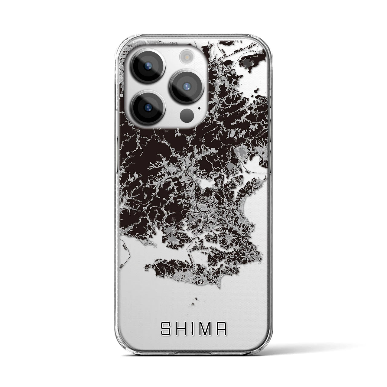【志摩(三重県)】地図柄iPhoneケース(クリアタイプ)