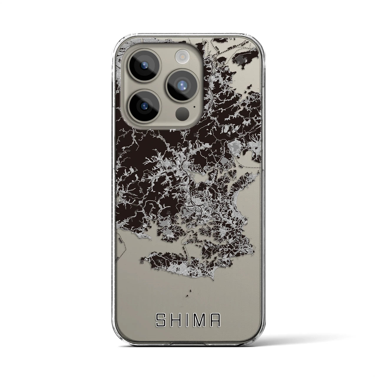 【志摩(三重県)】地図柄iPhoneケース(クリアタイプ)