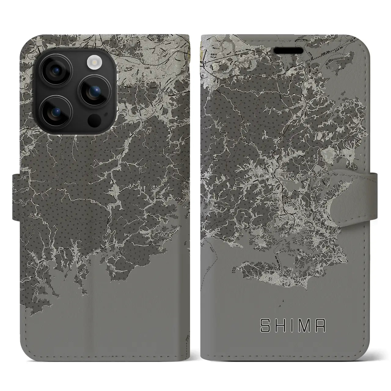 【志摩(三重県)】地図柄iPhoneケース(手帳タイプ)