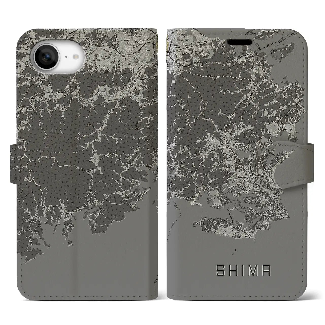 【志摩(三重県)】地図柄iPhoneケース(手帳タイプ)