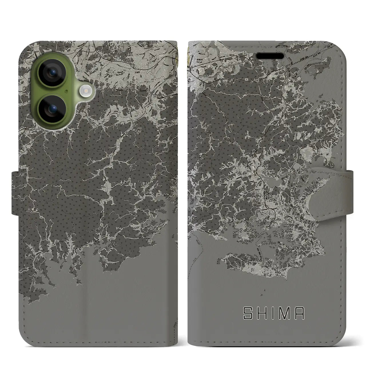 【志摩(三重県)】地図柄iPhoneケース(手帳タイプ)