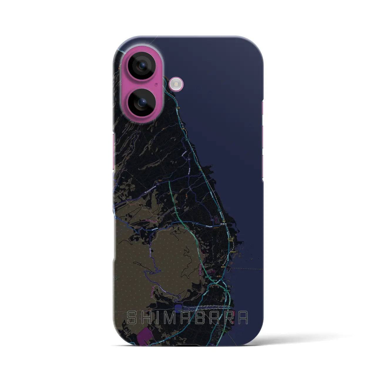 【島原(長崎県)】地図柄iPhoneケース(バックカバータイプ)