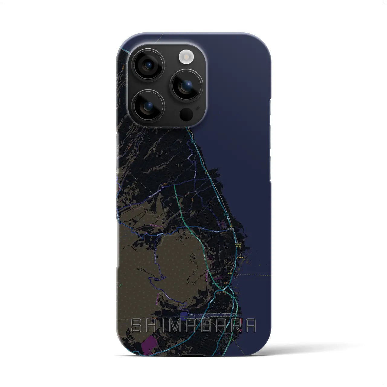 【島原(長崎県)】地図柄iPhoneケース(バックカバータイプ)