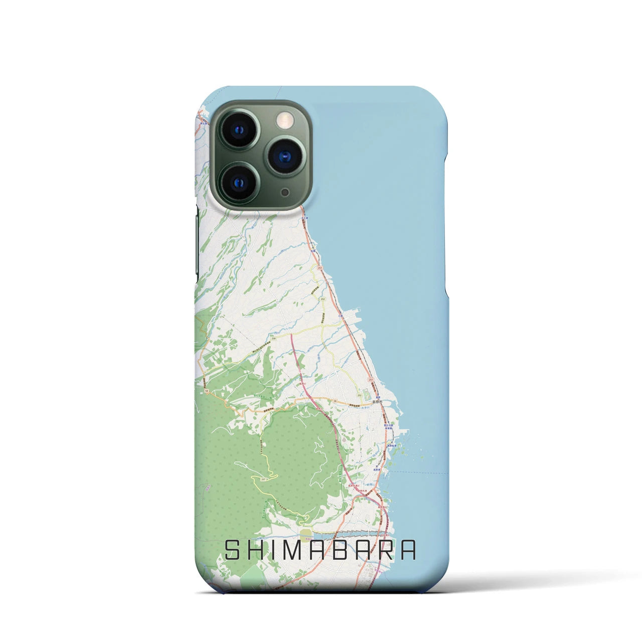 【島原(長崎県)】地図柄iPhoneケース(バックカバータイプ)
