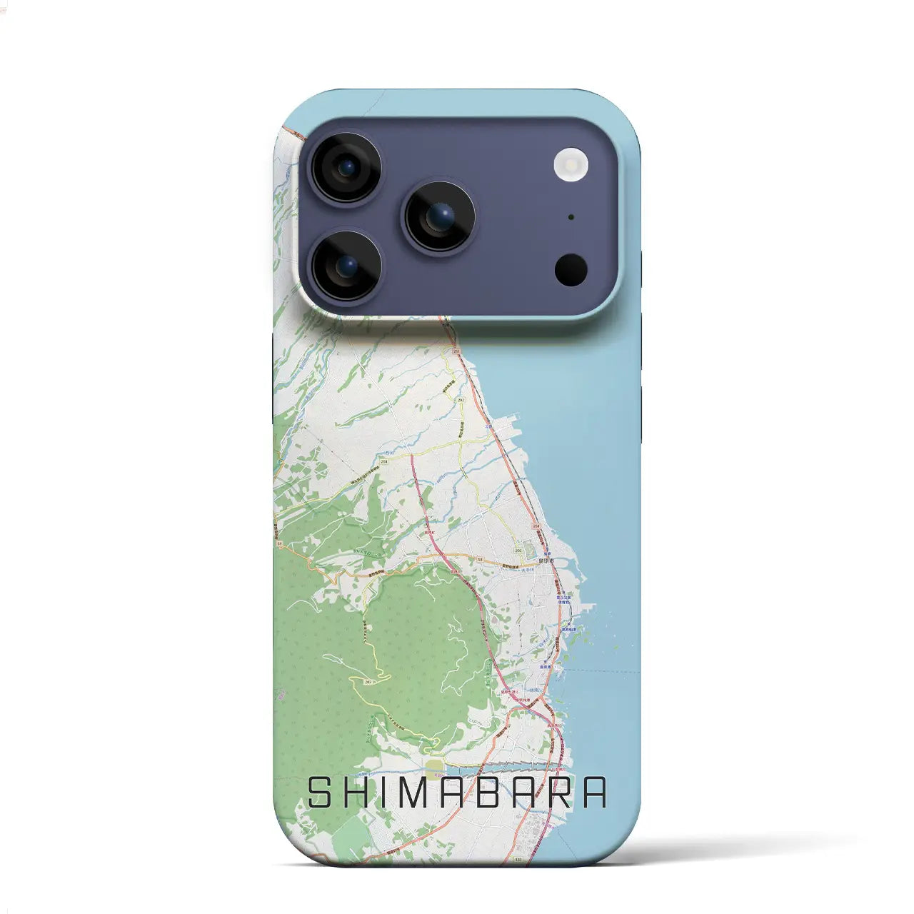 【島原(長崎県)】地図柄iPhoneケース(バックカバータイプ)