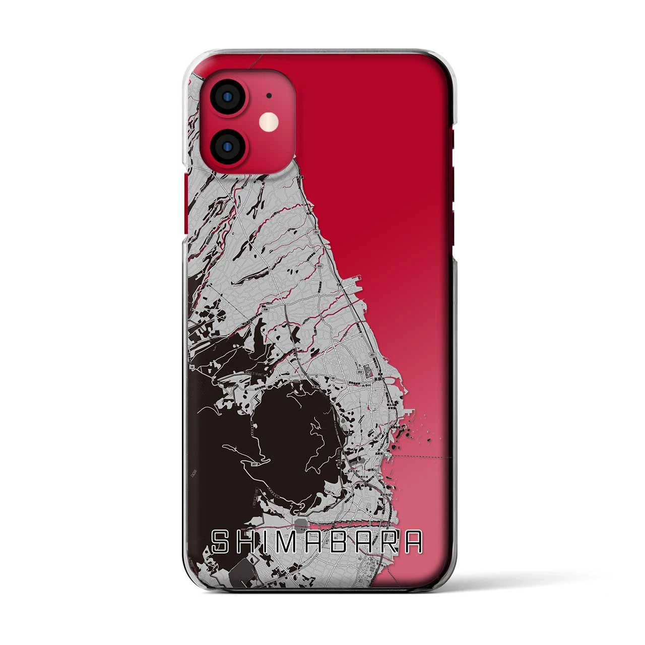 【島原(長崎県)】地図柄iPhoneケース(クリアタイプ)