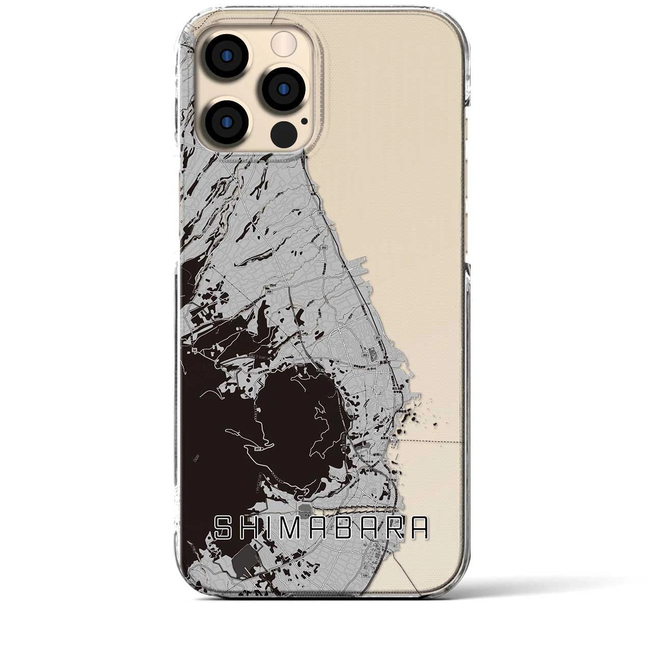 【島原(長崎県)】地図柄iPhoneケース(クリアタイプ)