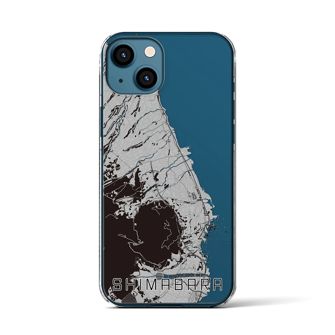 【島原(長崎県)】地図柄iPhoneケース(クリアタイプ)
