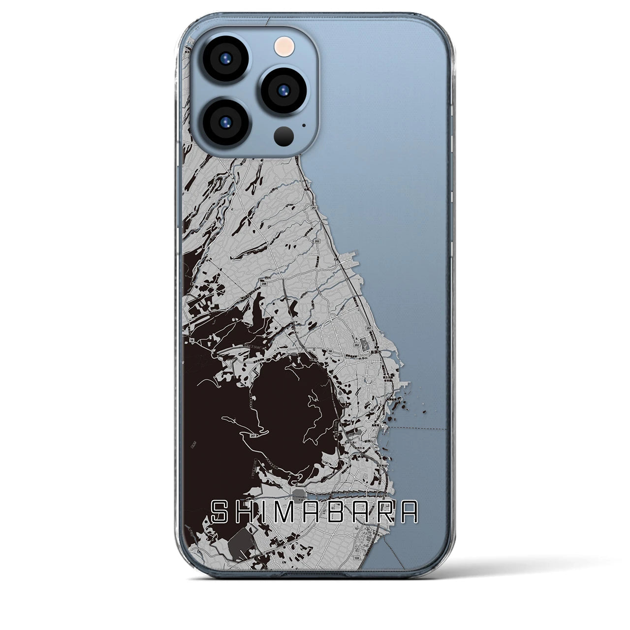 【島原(長崎県)】地図柄iPhoneケース(クリアタイプ)